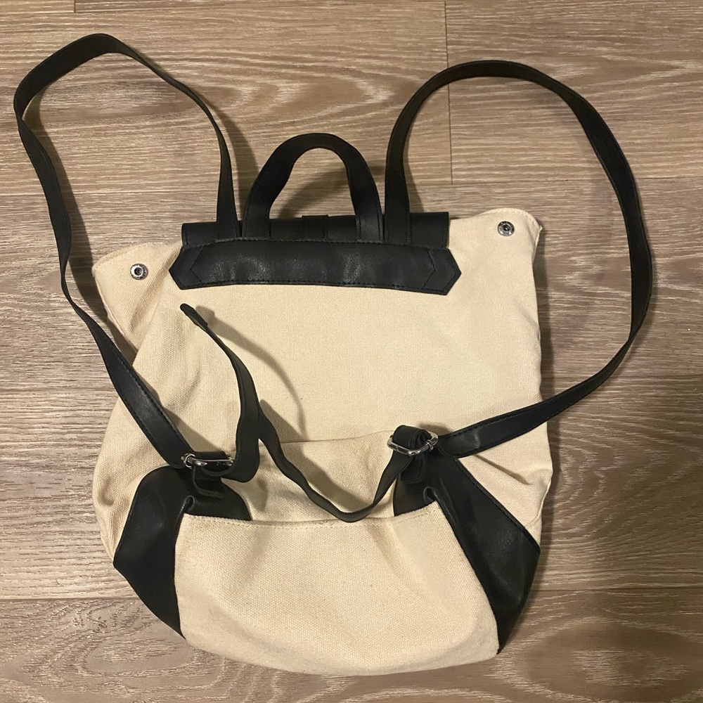 Deux lux canvas and leather backpack